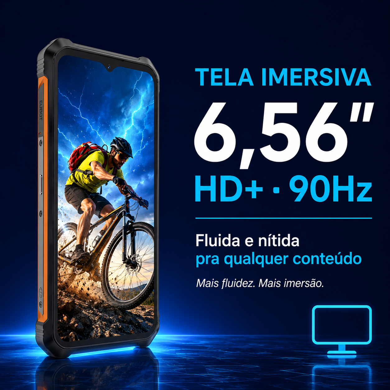 Tela 6,56 polegadas 90Hz