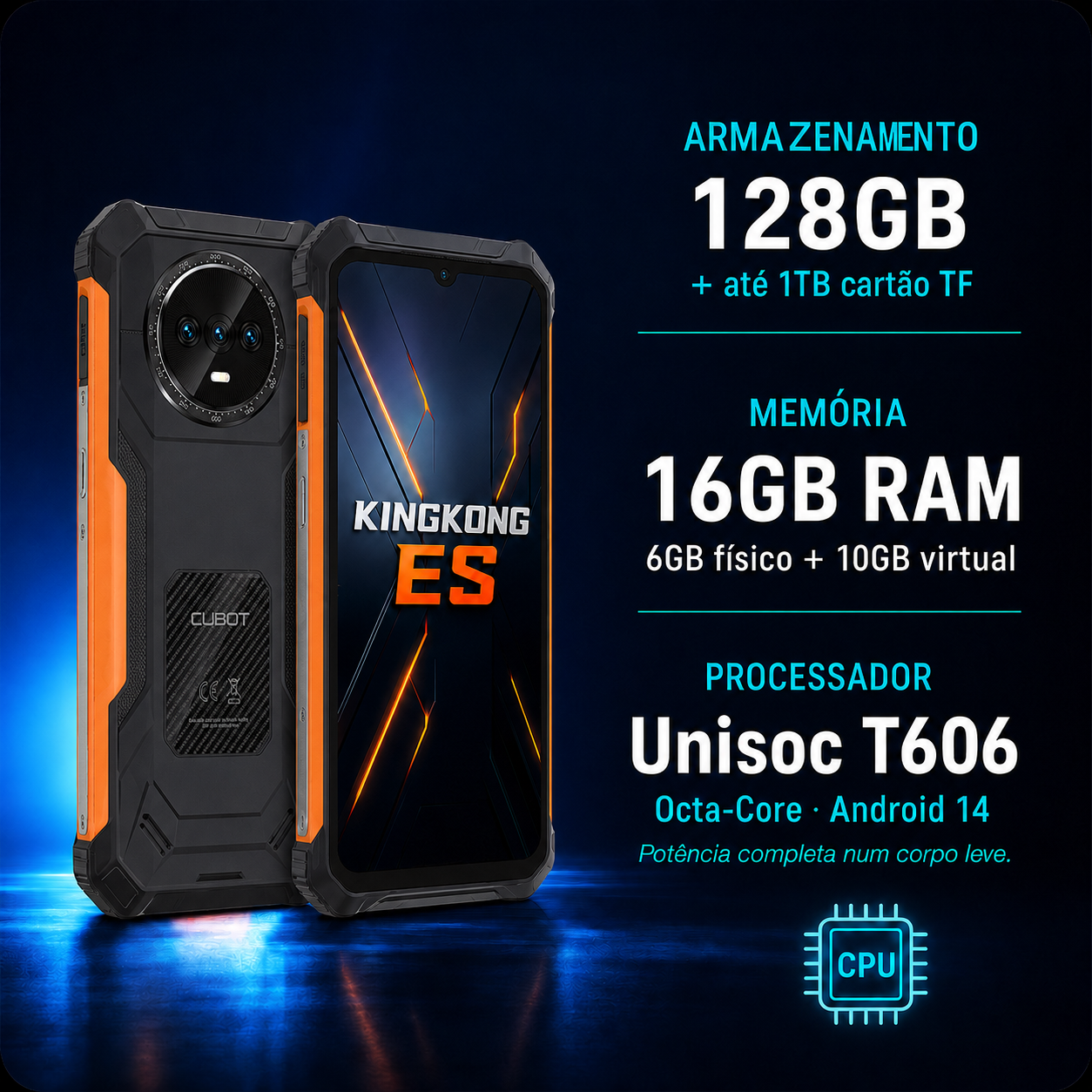 Design leve de 268g